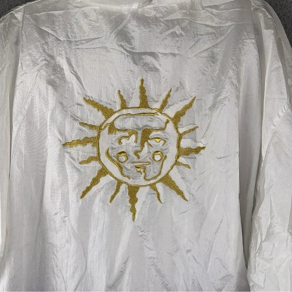 Maggie Barnes Jacket Womens XL 1X White Nylon Vintage Sun Hoodie Windbreaker - Picture 4 of 9